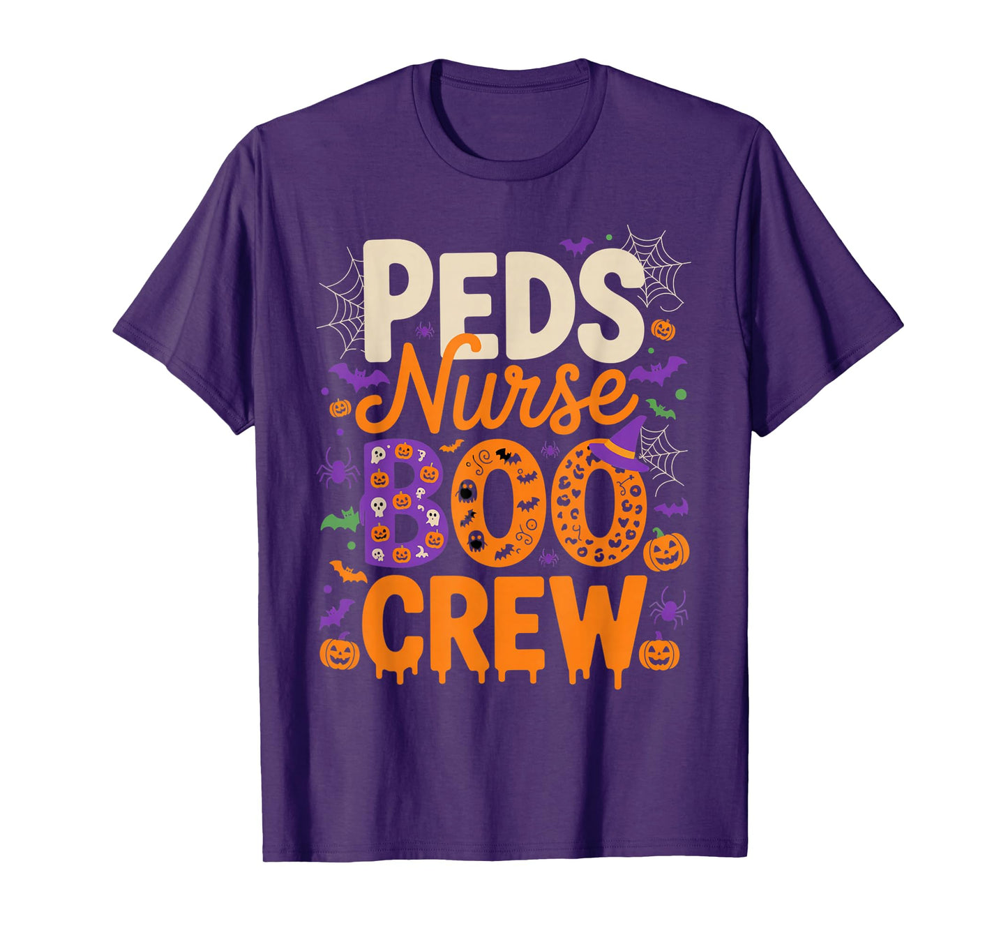 Peds Nurse Boo Crew Halloween Spooky Outfit Pediatric Nurses T-Shirt