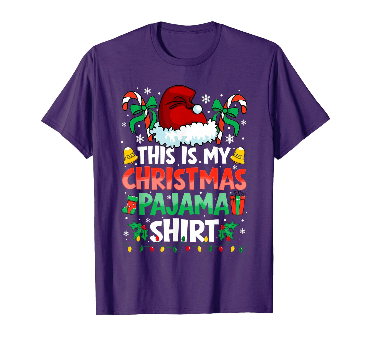 This is My Christmas Pajama Shirt Funny Xmas PJs Men Women T-Shirt