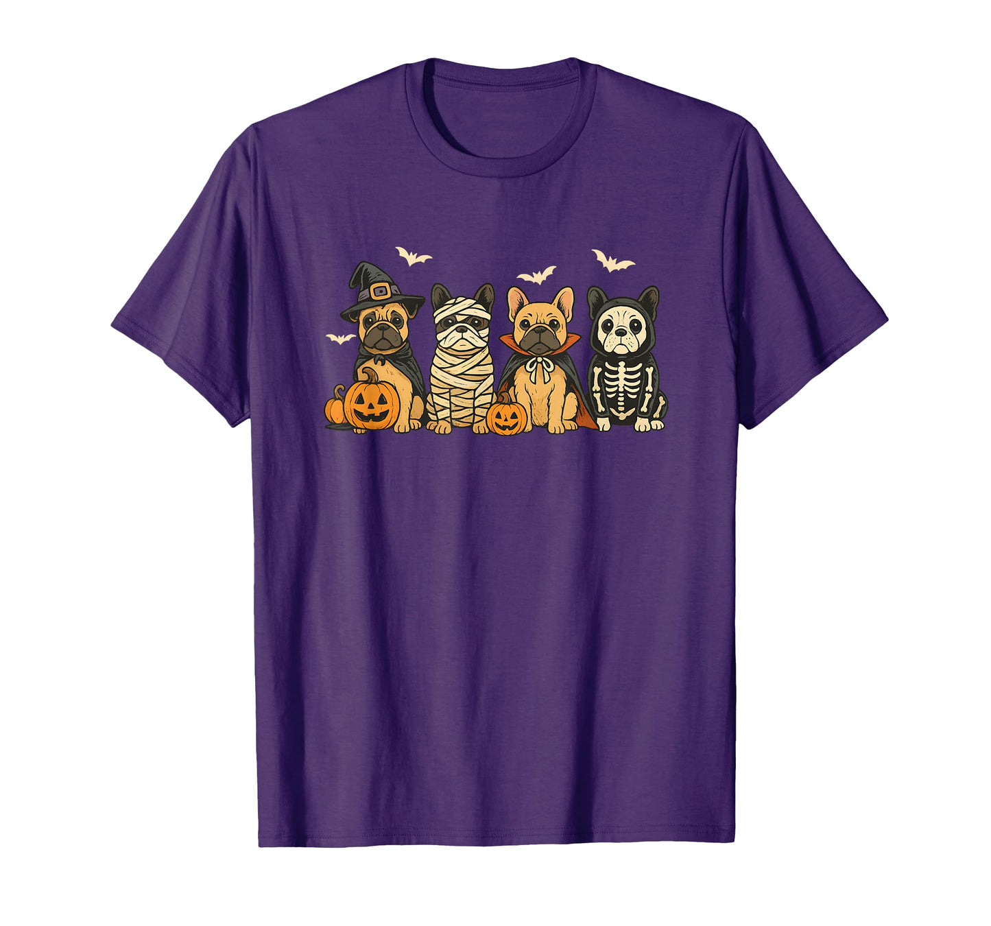 Retro French Bulldog Halloween French Bulldog Witch Dog Mom T-Shirt