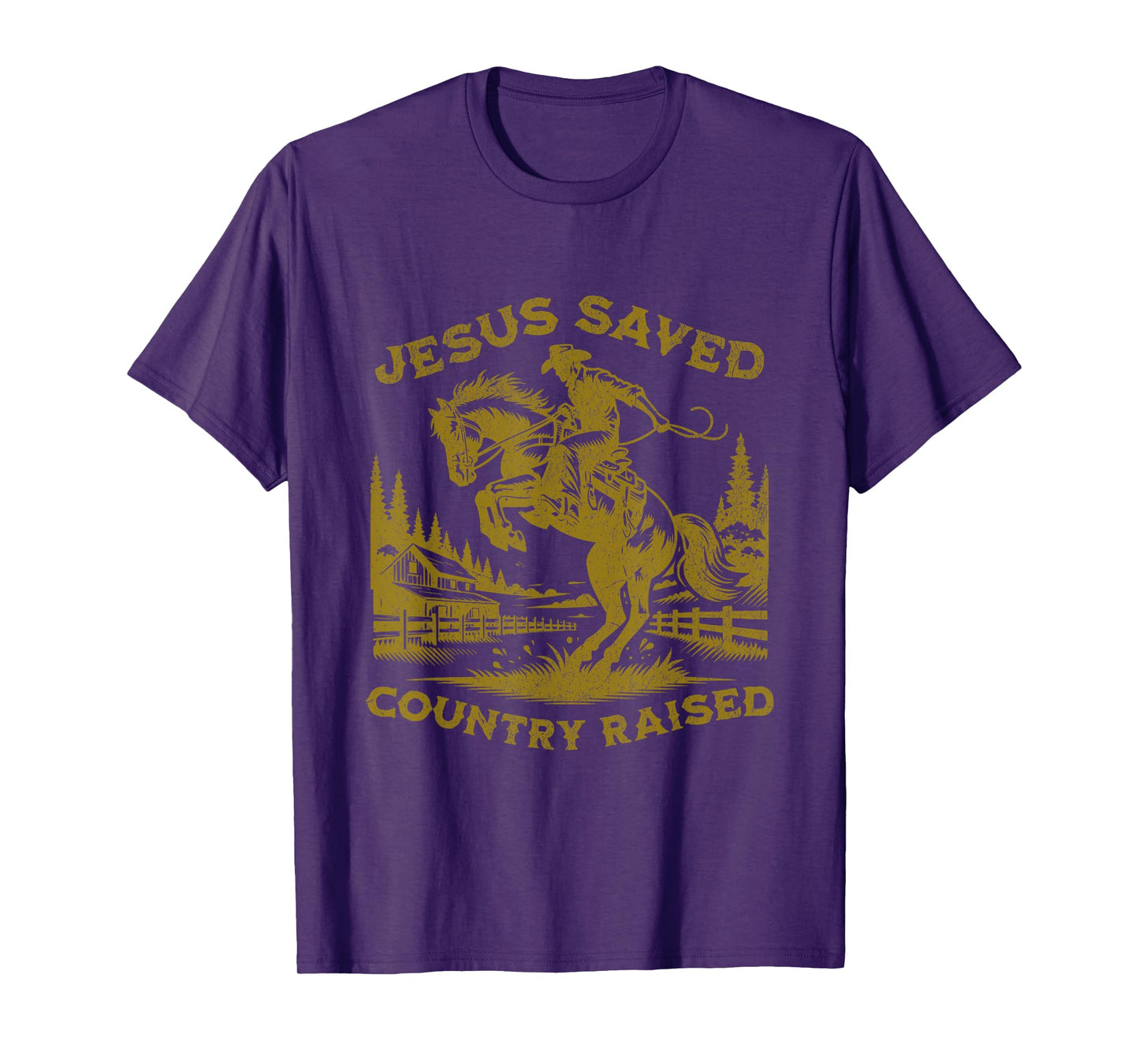 Cowboy Bible Scripture Verse Western Jesus For Mens Faith T-Shirt