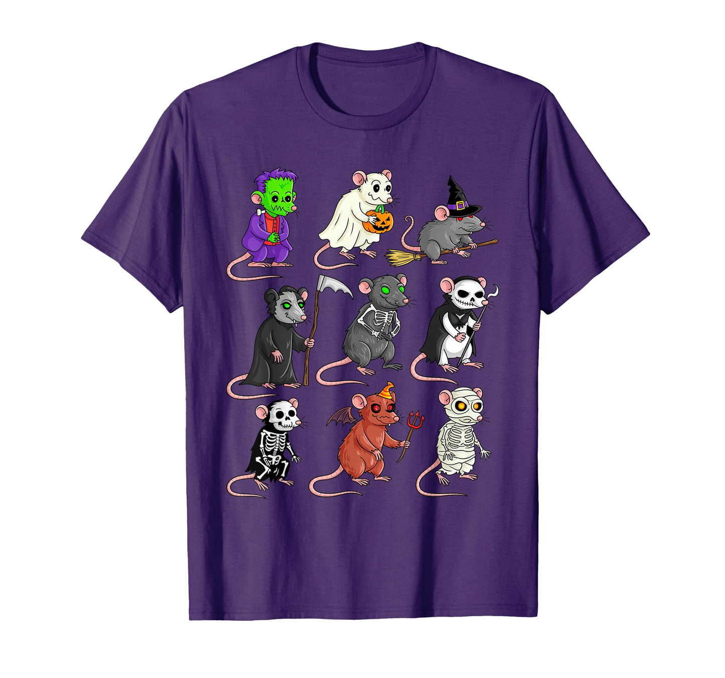 Rat Spooky Witch Boo Zombie Rat Halloween Boys & Girls T-Shirt