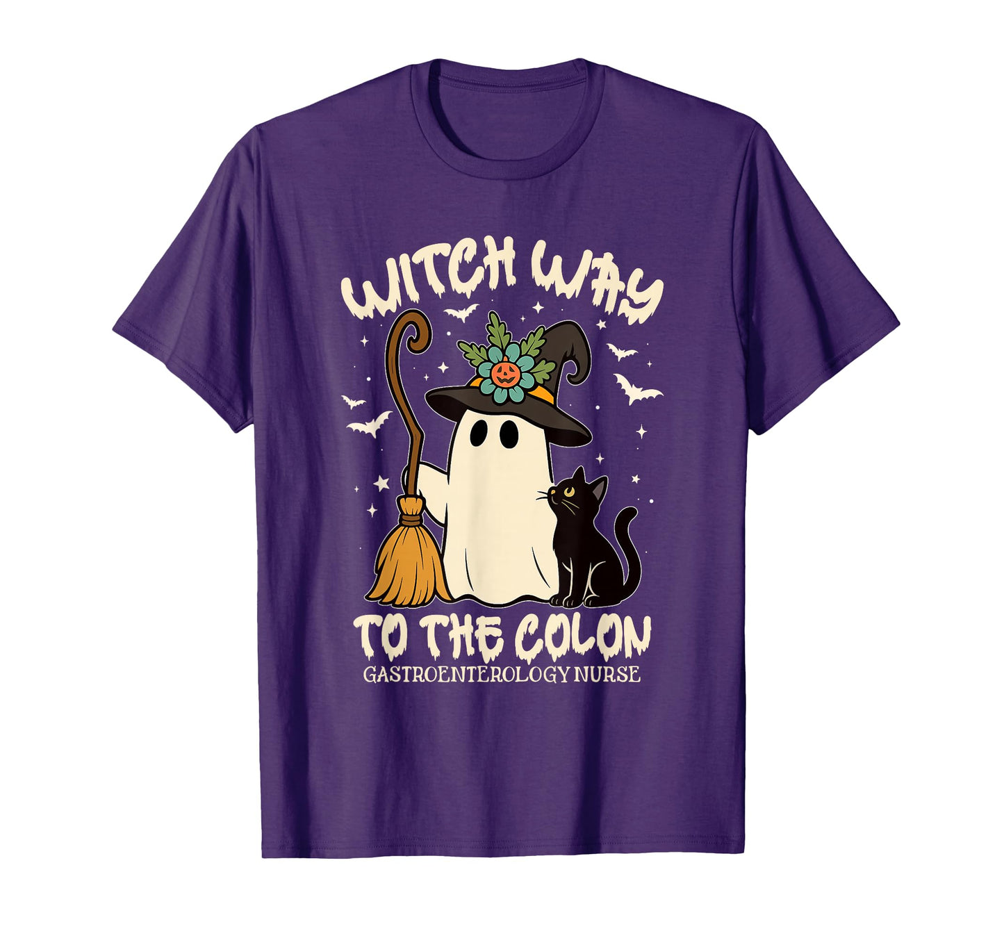 Gastroenterology Nurse Halloween Endo Nurse Ghost Endoscopy T-Shirt