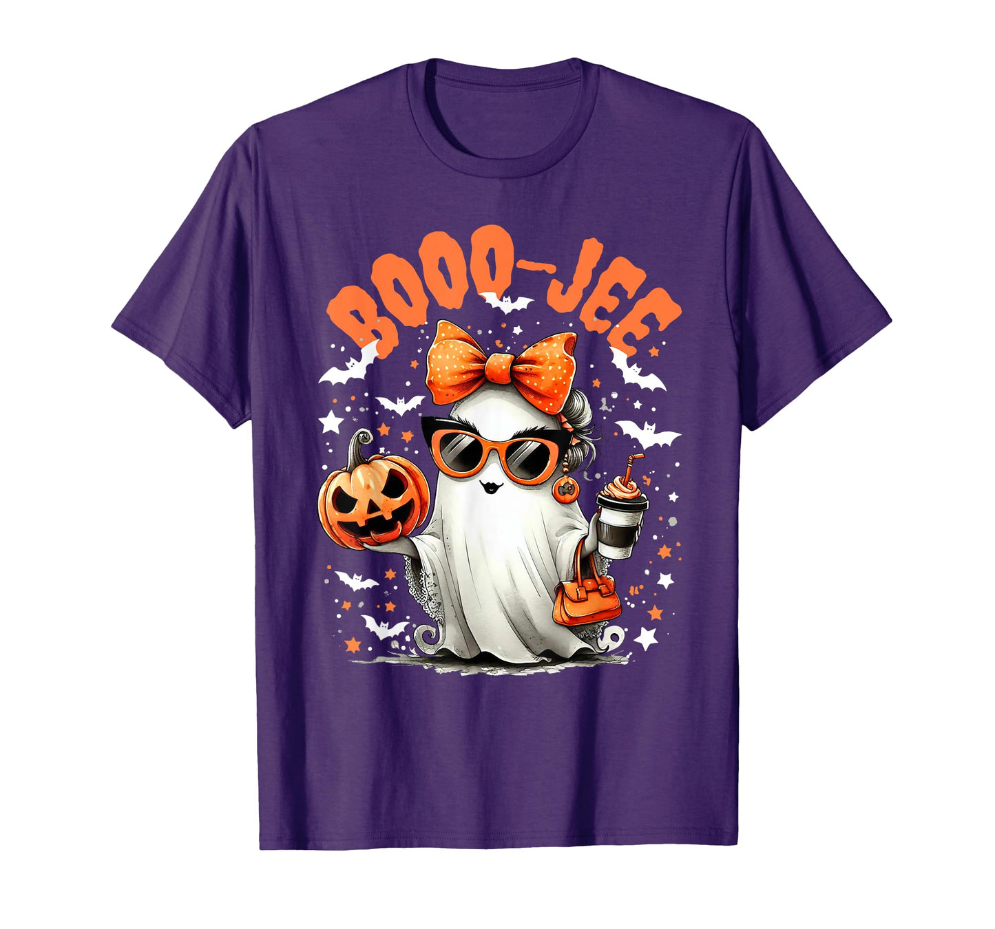 Boo-Jee Trick Or Treat Spooky Ghost Jack O Lantern Halloween T-Shirt