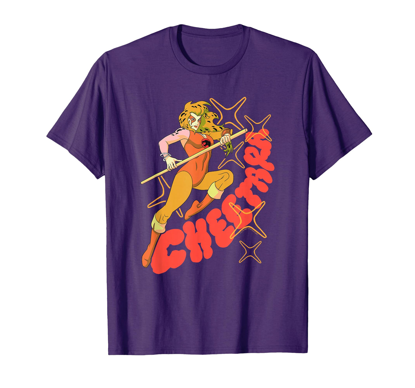 Ripple Junction x Thundercats Cheetara Warrior Retro Cartoon T-Shirt, Small, Black