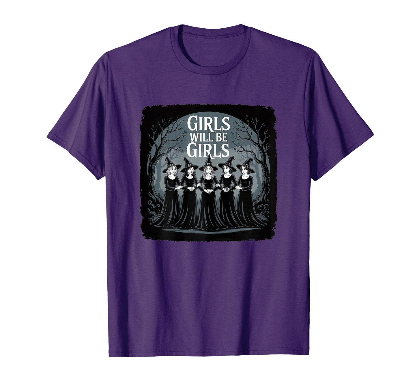 MysticMoon Will Be Girls Witch Circle Tee T-Shirt