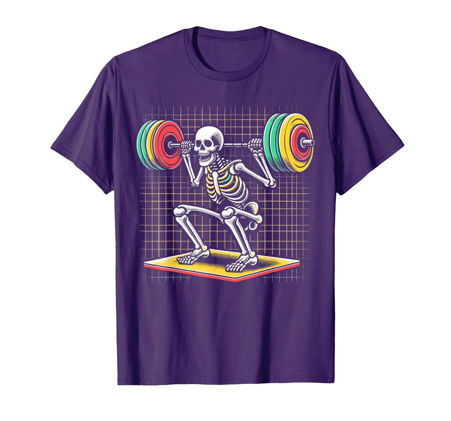 Skeleton Lifting Gym Workout T-Shirt