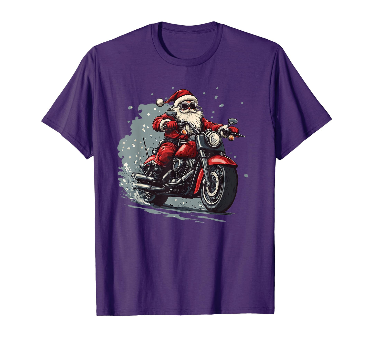 Funny Rocker Santa Claus on a Holiday Ride T-Shirt