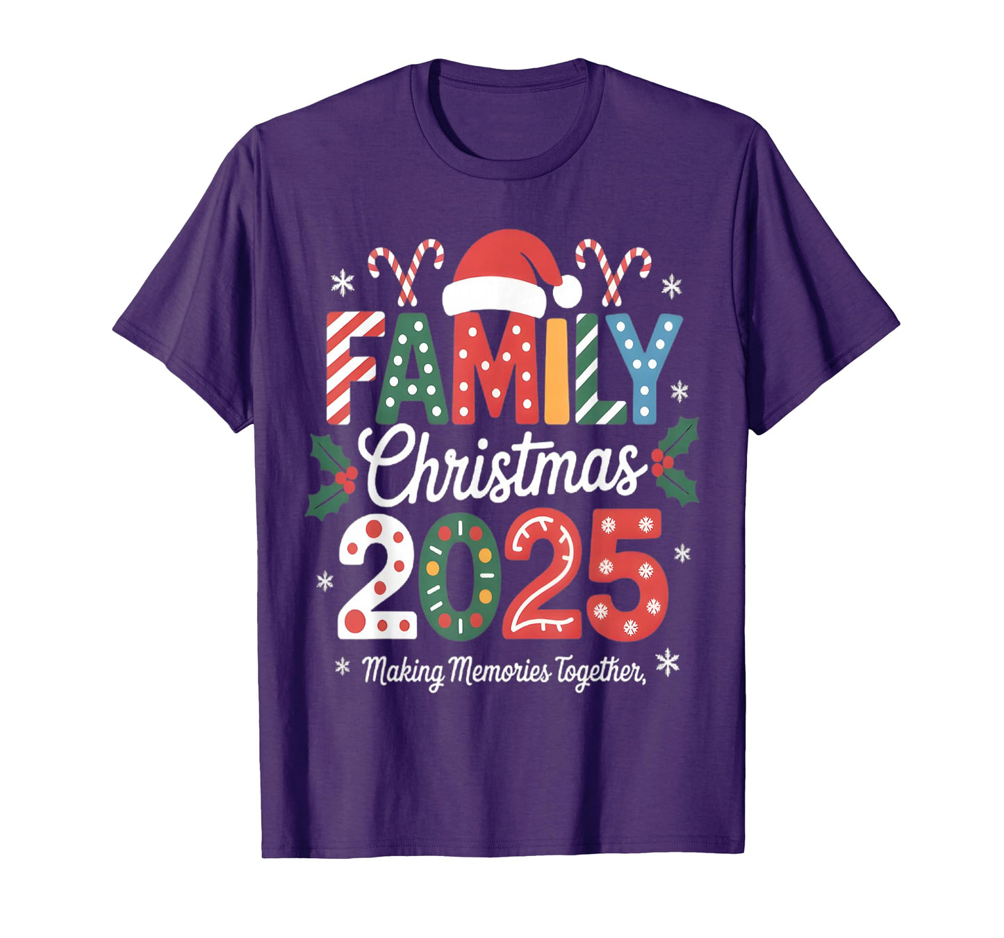 Family Christmas 2025 Matching Squad Santa Elf Funny Xmas T-Shirt