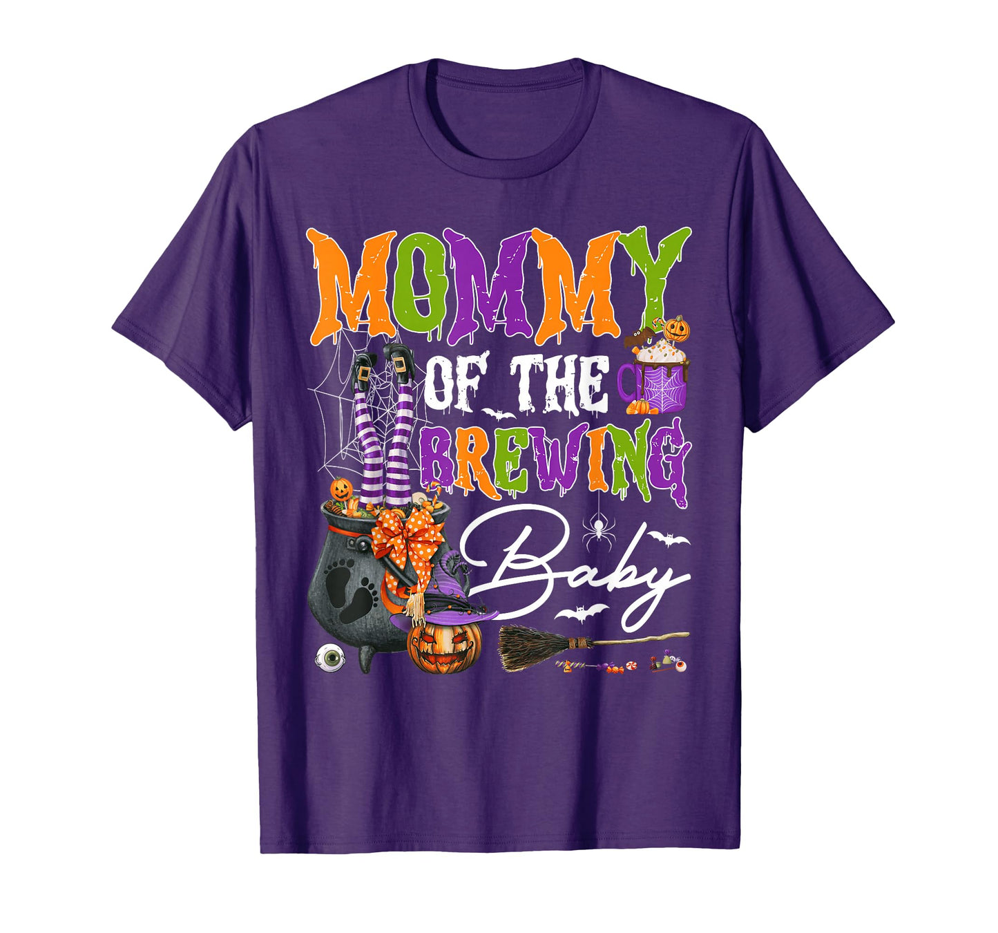 Mommy of The Brewing Baby Halloween Day Pregnant Mom Women T-Shirt