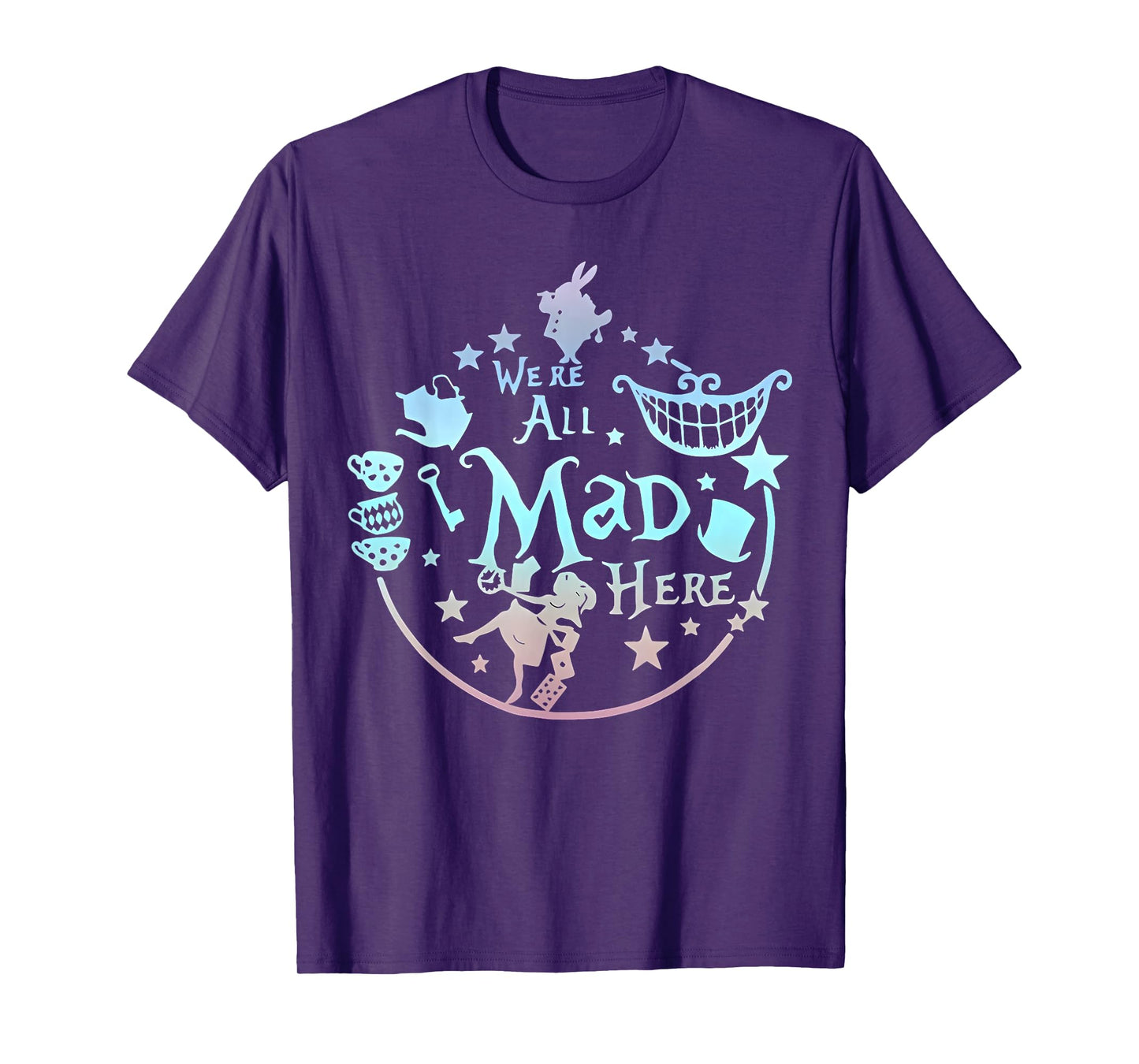 We're All Mad Here Vintage Adventures Vacation Funny Holiday T-Shirt