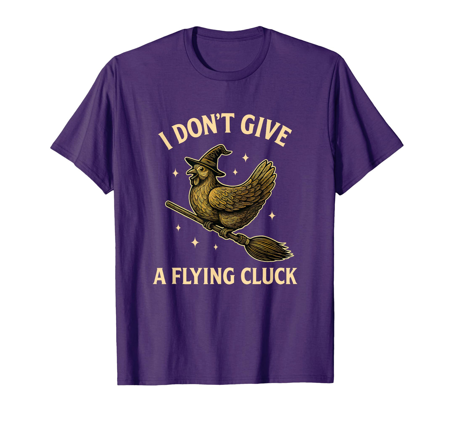 I Don’t Give A Flying Cluck Witch Chicken Halloween Humor T-Shirt