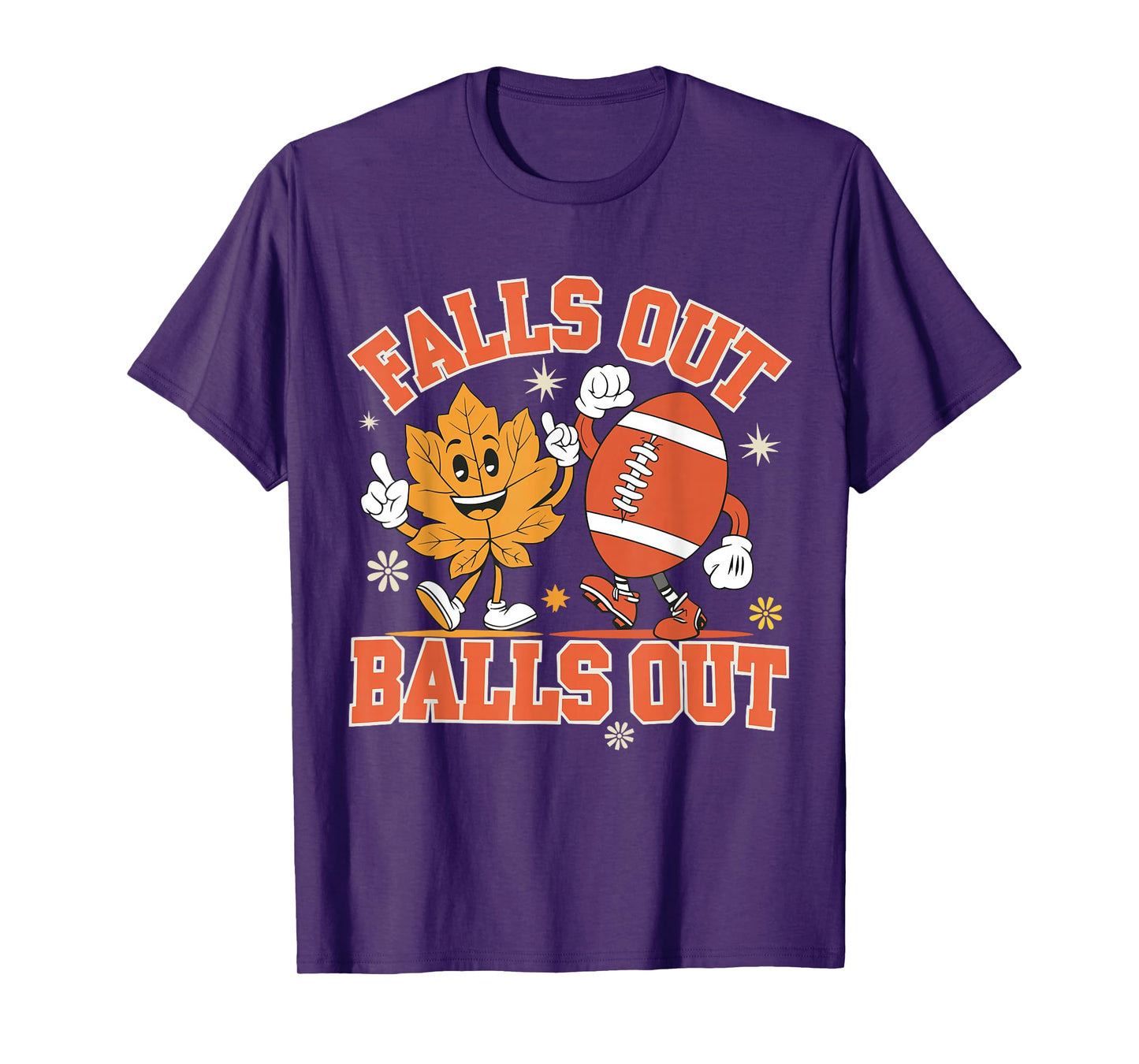 Vintage Falls Out Balls Out Football Game Day Thanksgiving T-Shirt