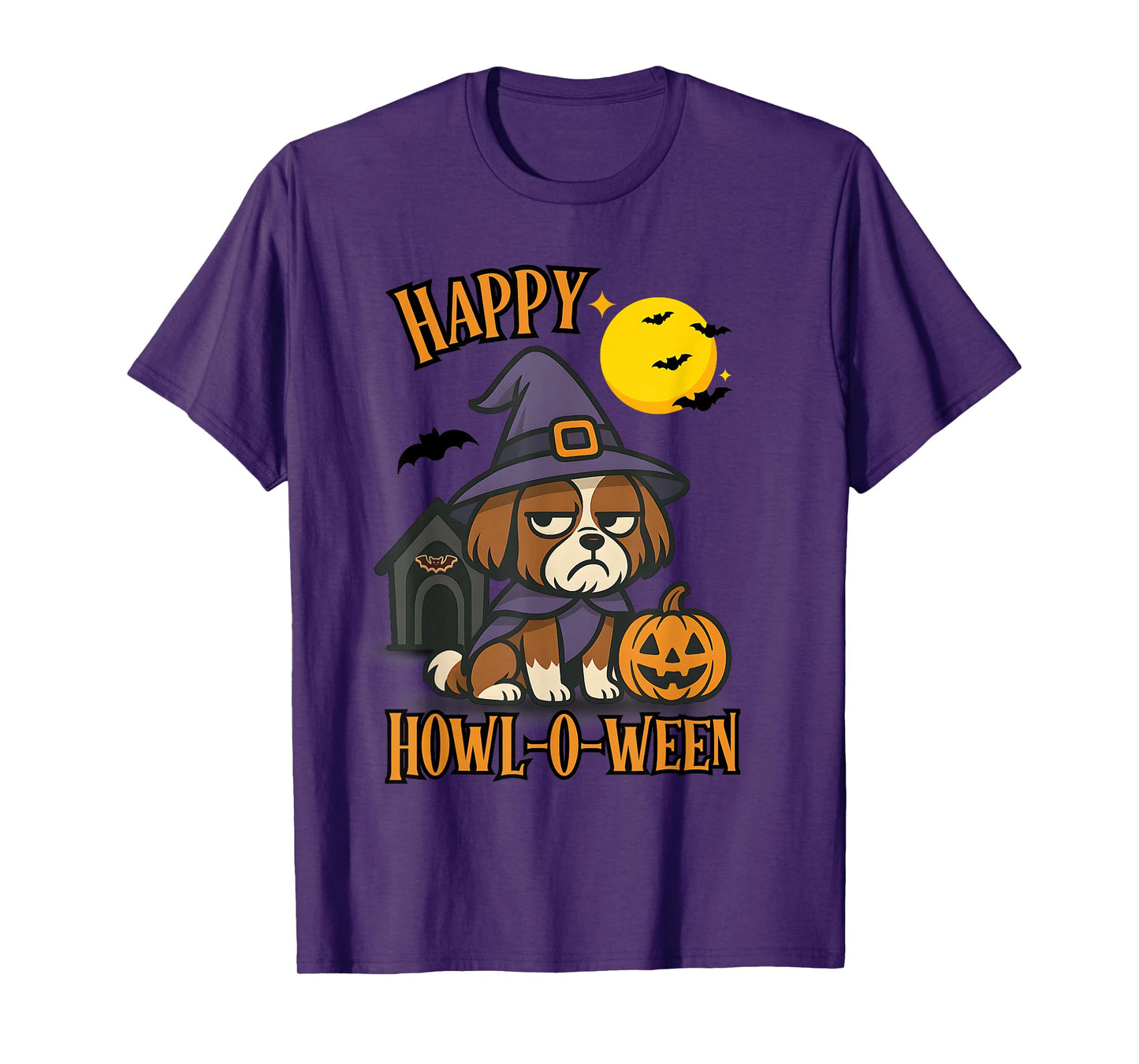 Happy Howloween Shih Tzu Side Eye Funny Dog Shirt T-Shirt