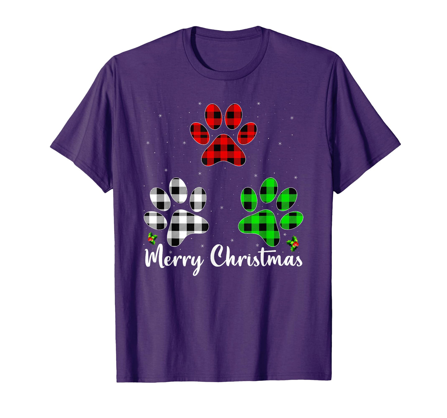 Funny Dog Paw Christmas Pajamas Puppy Dog Lover Xmas T-Shirt
