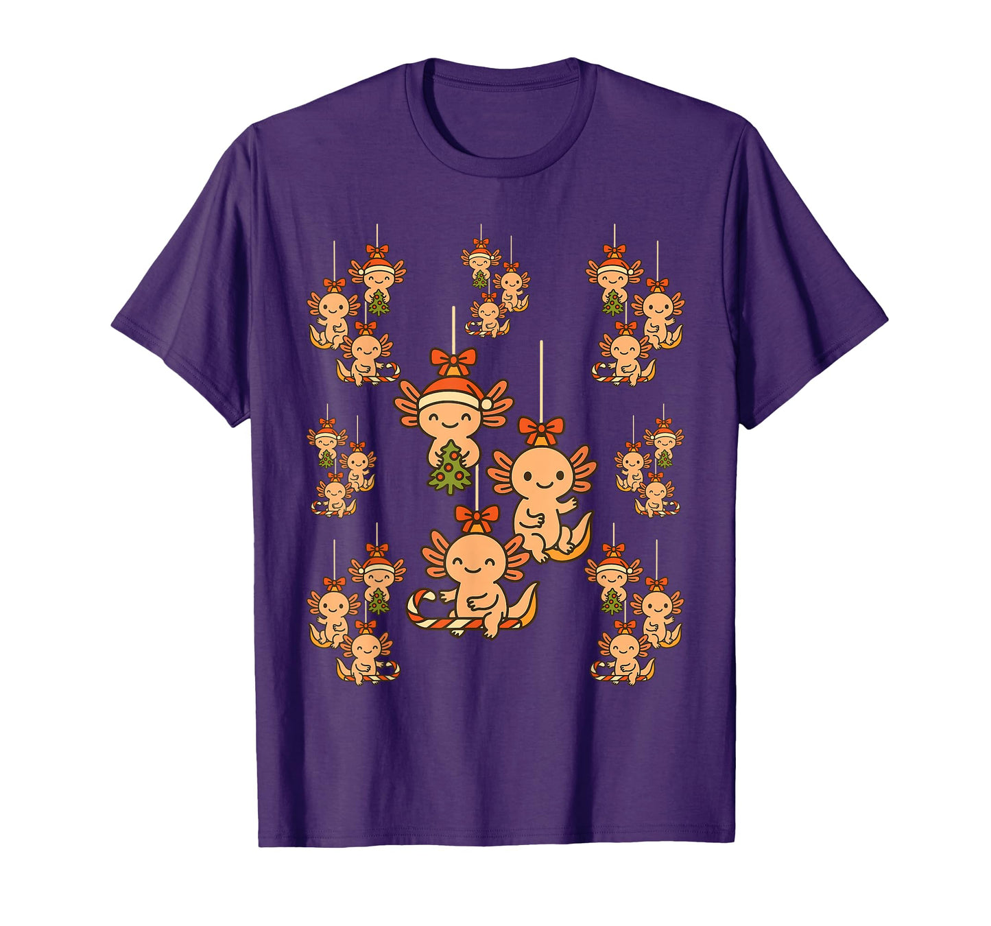 Funny Christmas Axolotl Ornament Style Holiday T-Shirt