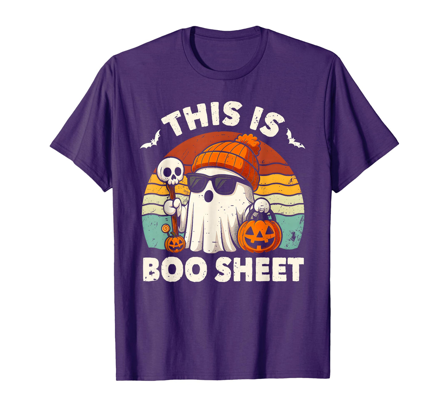 This is Boo Sheet Ghost Retro Halloween Costume Men Women T-Shirt