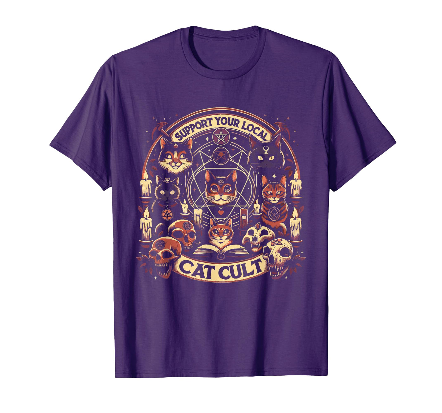 Funny Support Your Local Cat Cult Tee Shirt T-Shirt