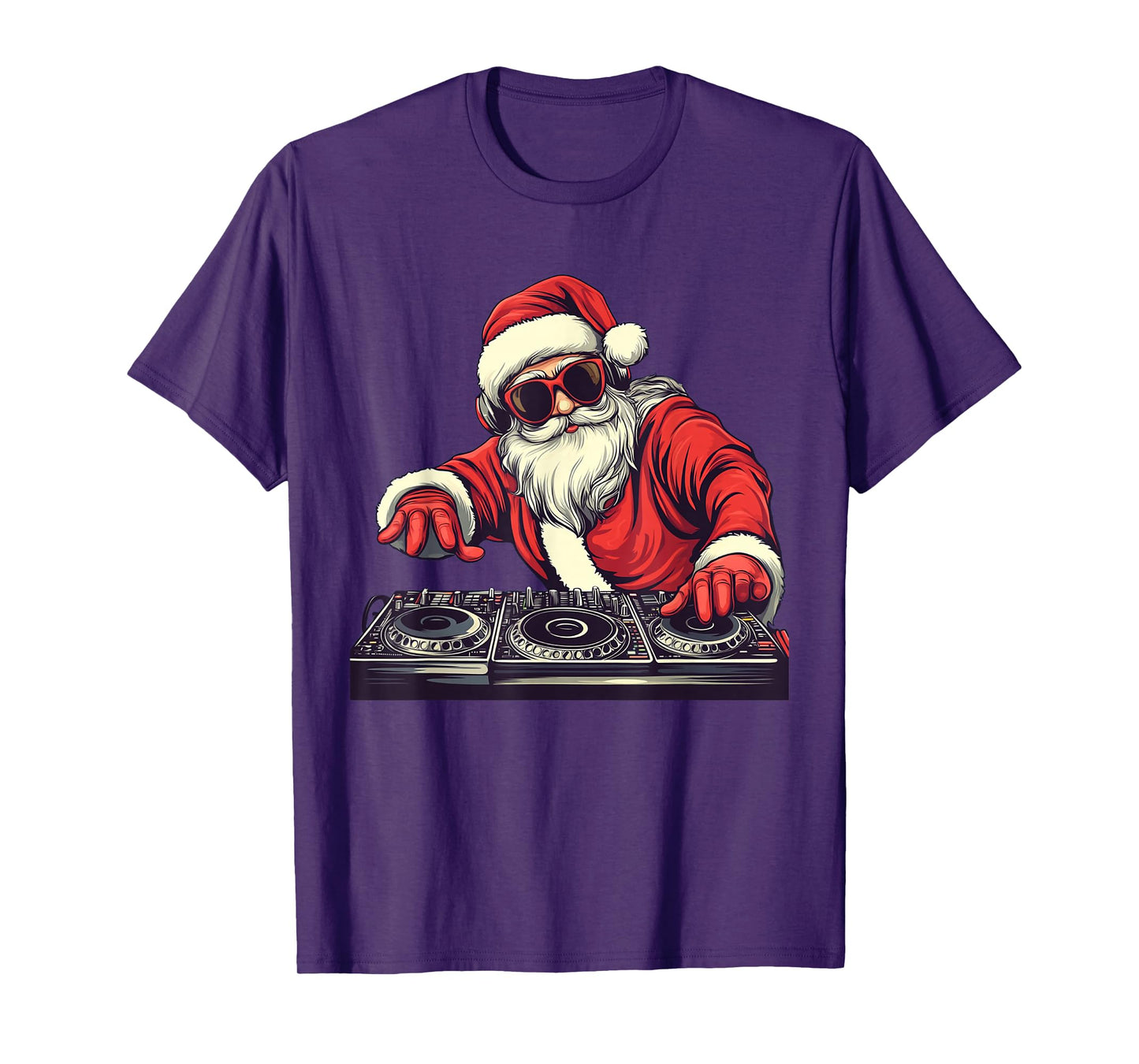 Funny Santa Claus DJ Dropping Holiday Jams T-Shirt