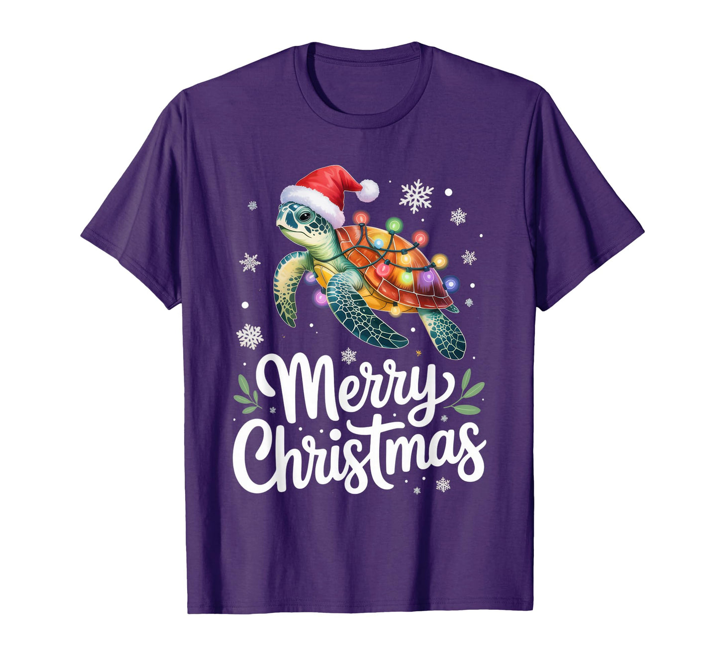 Merry Christmas Sea Turtle Lovers Holiday Cheer T-Shirt