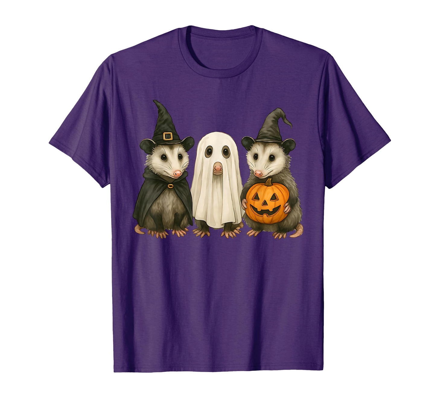 Opossum Halloween Possum Witch Ghost Pumpkin T-Shirt