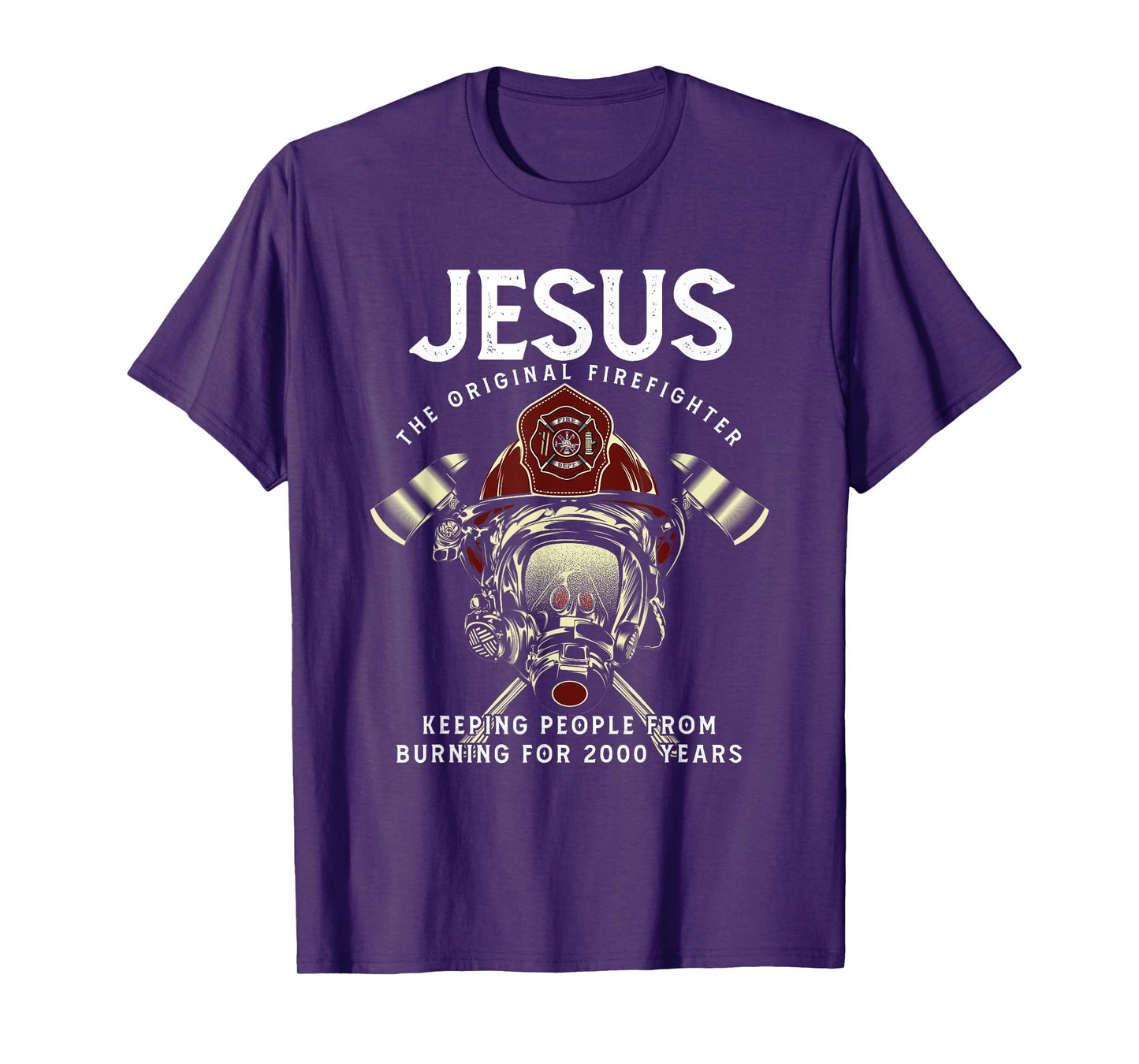 Jesus Firefighter Fire Department Fireman Firetruck Rescue T-Shirt