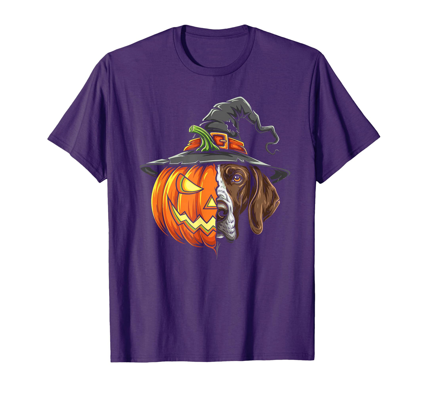 German Shorthaired Pointer Pumpkin Jack O Lantern Halloween T-Shirt