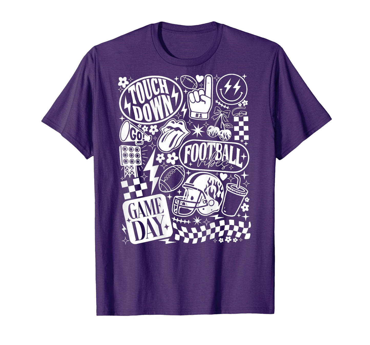 Vintage Football Mom Streetwear Cool Graphic Back Print T-Shirt