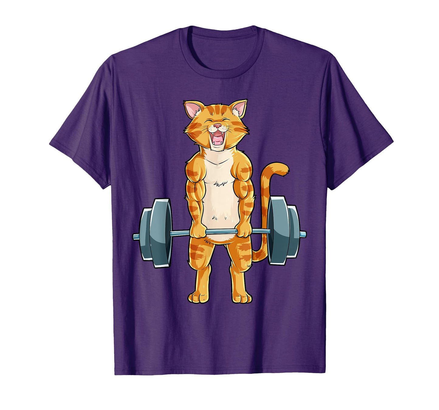 Cat Weightlifting Powerlifting Deadlift Fitness Gym Workout Men Women Girls Kids T-Shirt