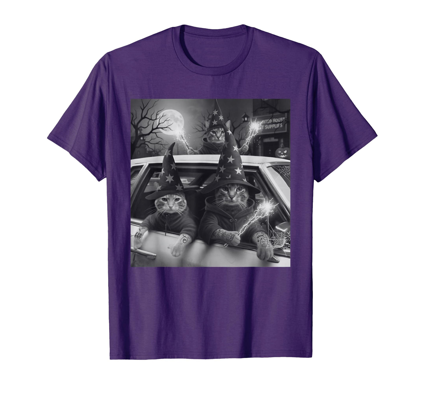 Funny Gangster Cat Street Design Men Women Kids Boys Girls T-Shirt