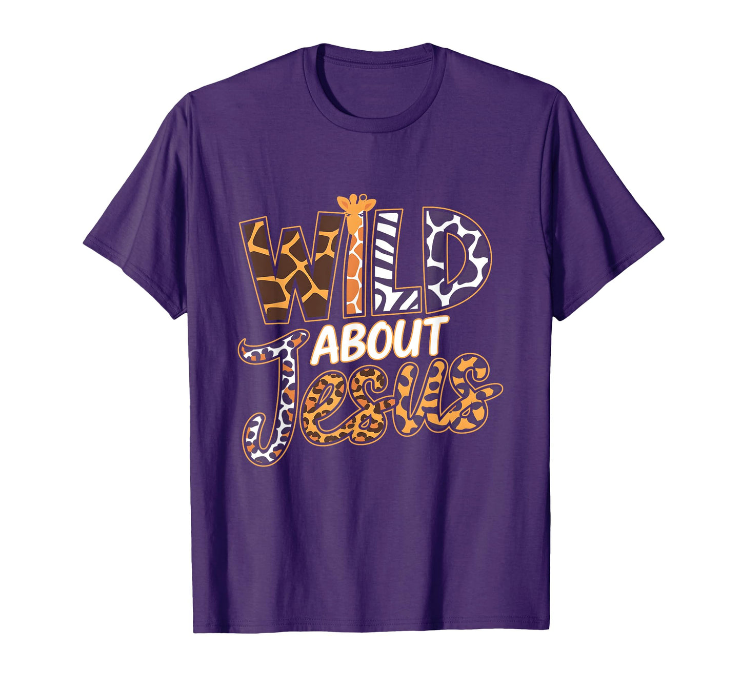 Wild About s Jesus Christian Believer Leopard Zebra Print T-Shirt