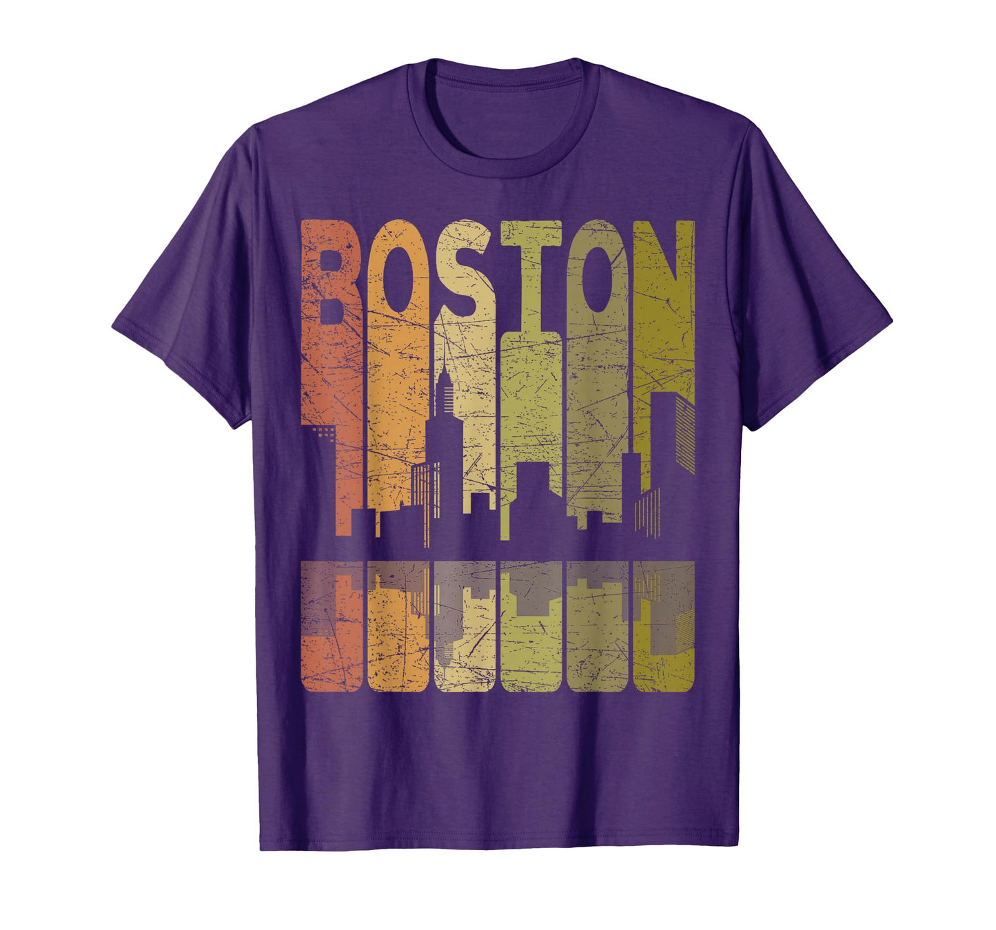 Boston Vintage Boston Massachusetts Retro Boston Skyline T-Shirt