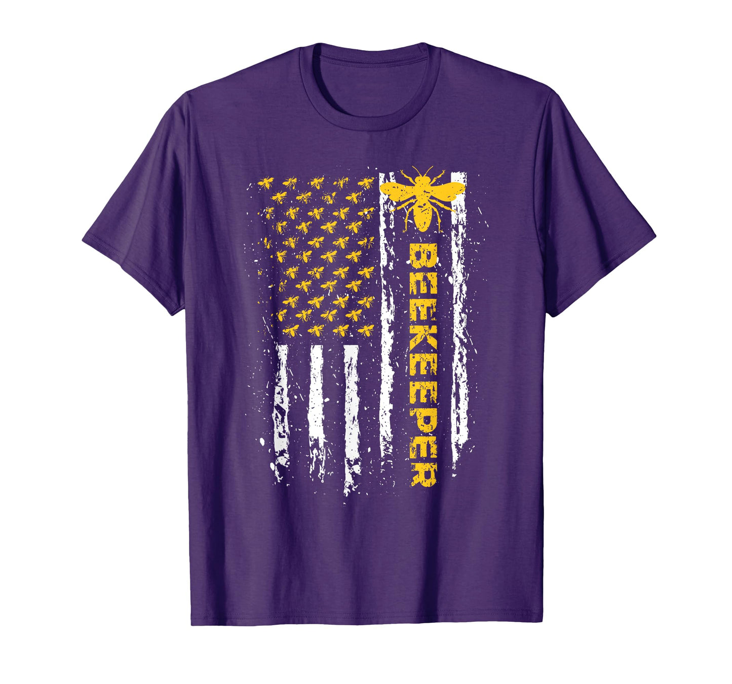 Beekeeper USA Flag Funny Honeybee Beekeeping Bee Patriotic T-Shirt