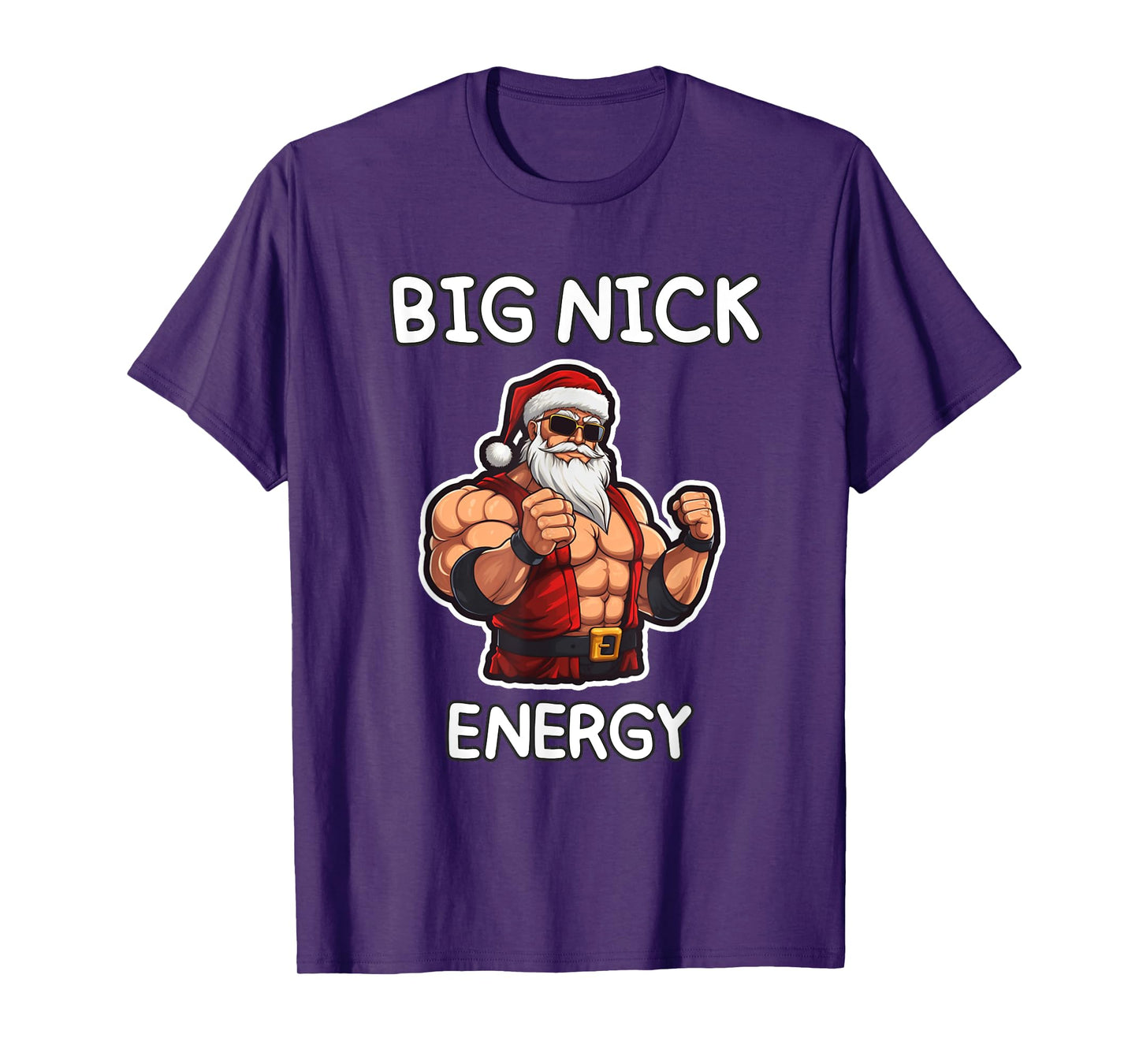 Big Nick Energy Santa Claus Funny Christmas T-Shirt