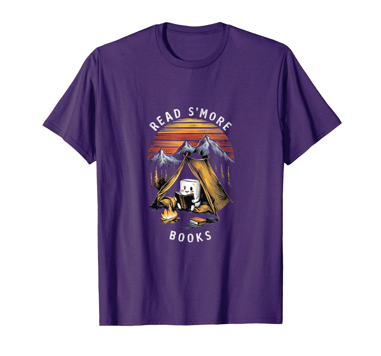 Read S'more Books Camping Outdoors Travel Campfire Smores T-Shirt