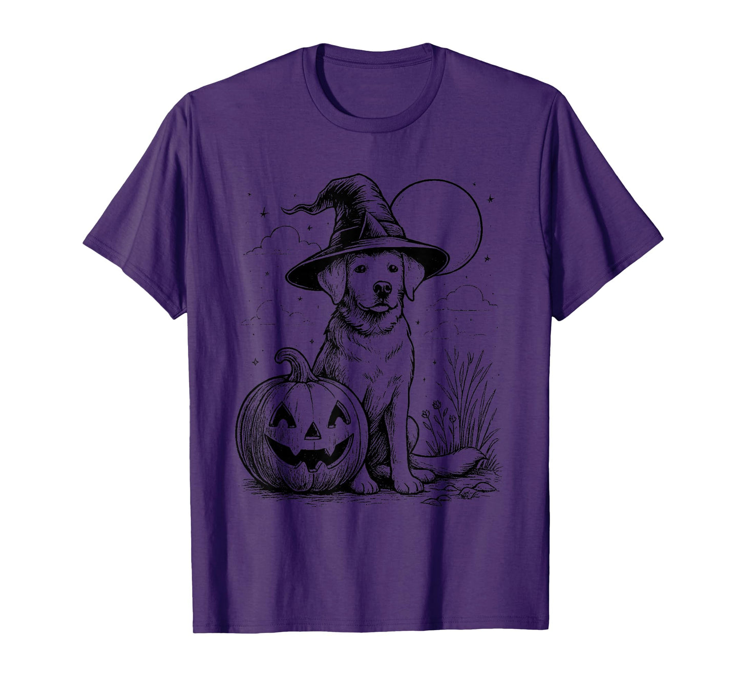 Witch Labrador Halloween - Spooky Art: Dog Lover T-Shirt