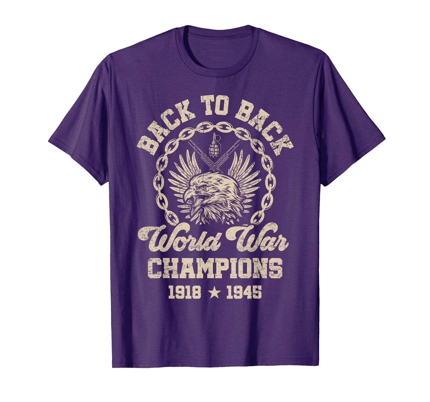 Back-to-Back World War Champs Funny Independence Day Design T-Shirt