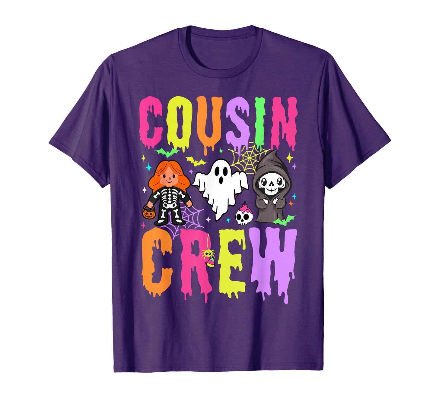 Spooky Halloween Cousin Crew 2025 Ghost Trick Treat Matching T-Shirt