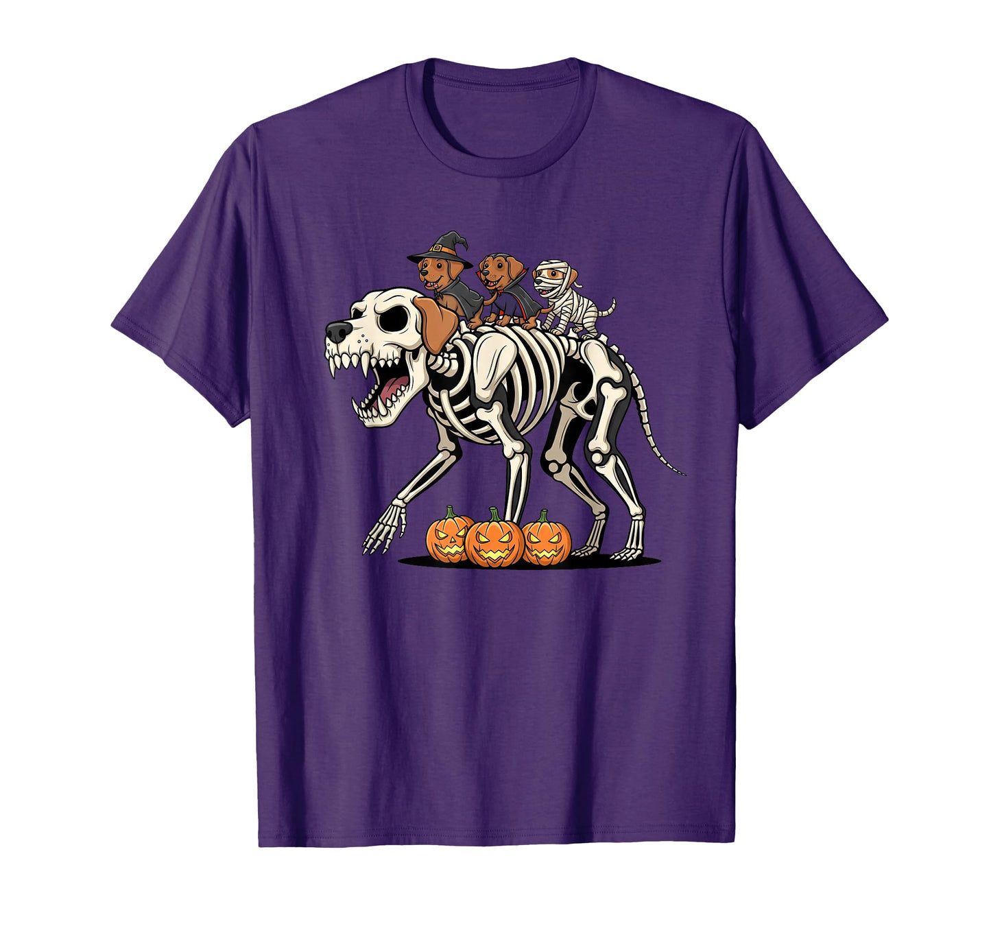 Labrador Retriever Skeleton Witch Halloween Kids Mens Womens T-Shirt