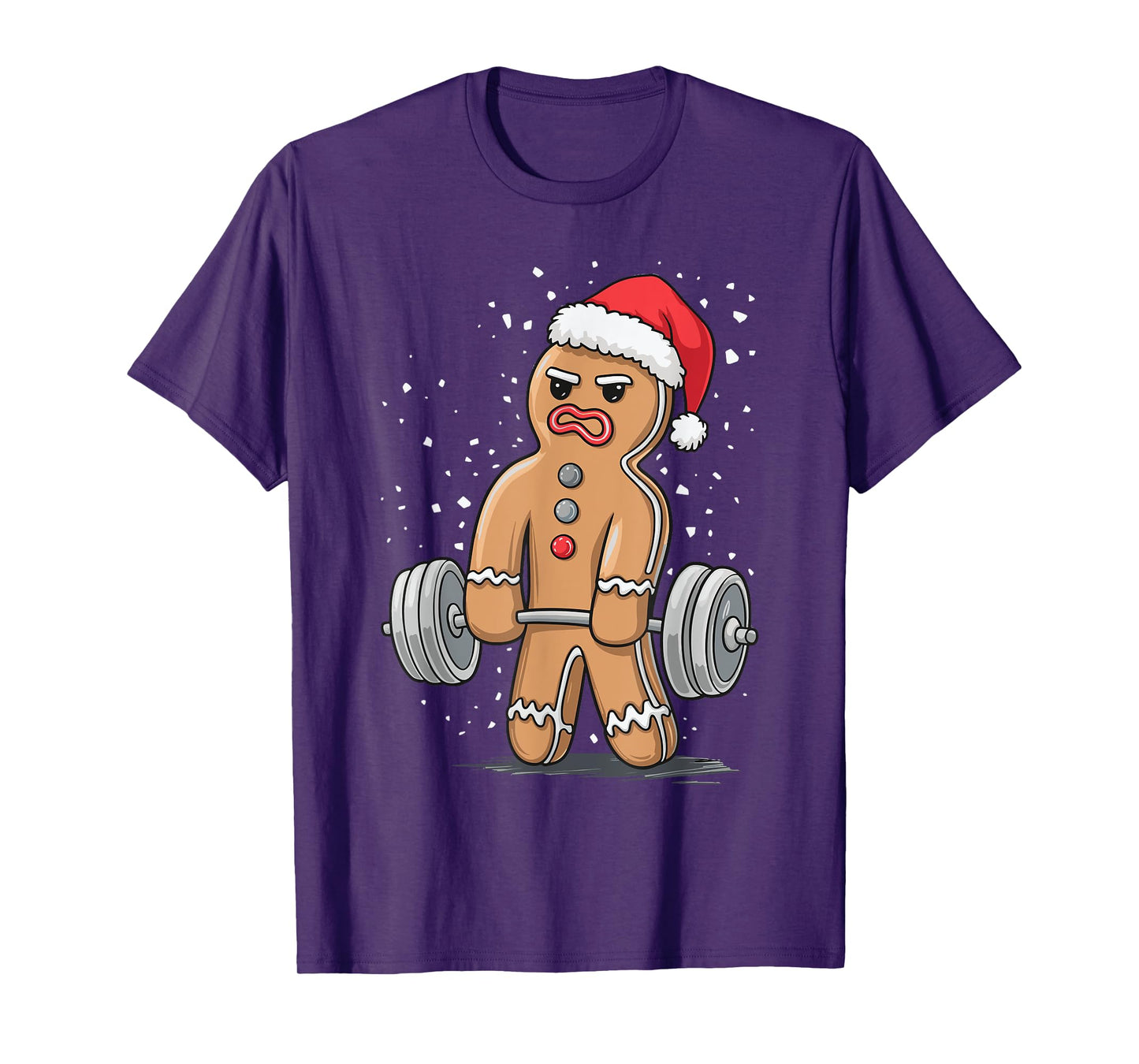 Gingerbread Weightlifting Workout Bodybuilding T-Shirt