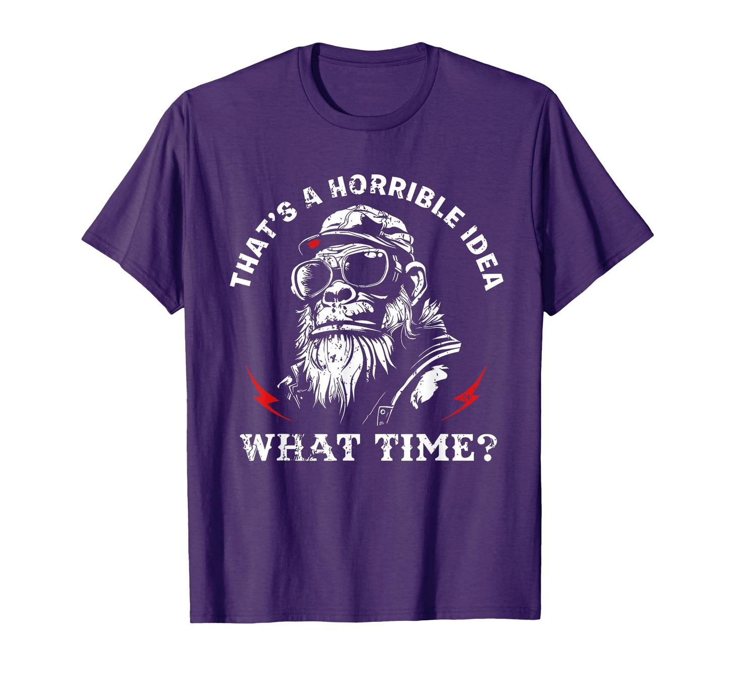 Retro That's A Horrible Idea What Time Monkey T-Shirt