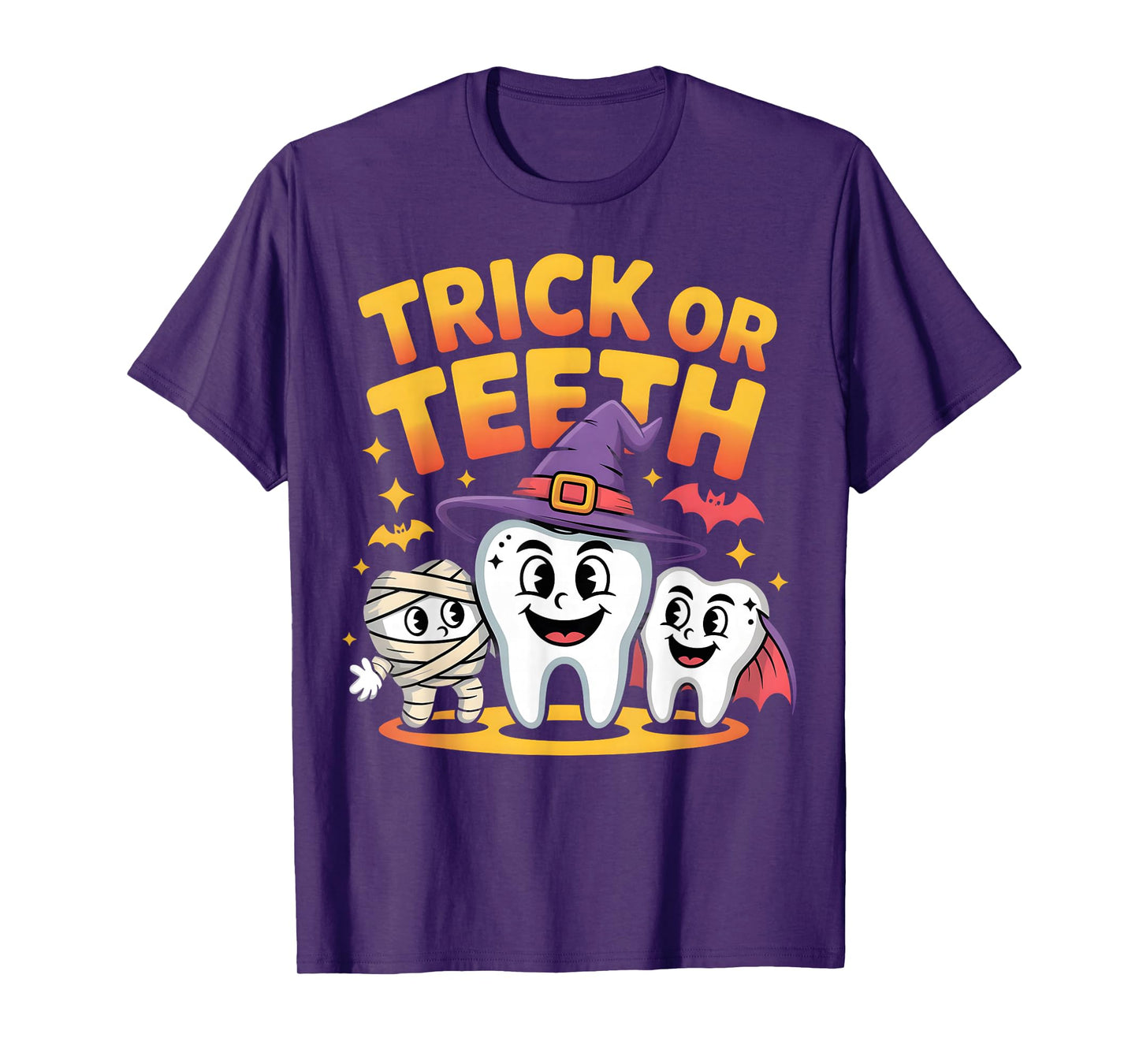 Trick or Teeth Funny Dental Halloween Costume T-Shirt