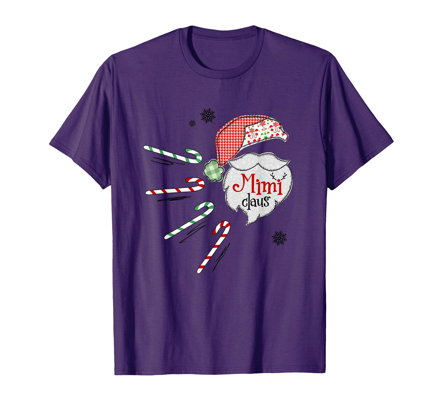Mimi Santa Hat Christmas Matching Family Xmas T-Shirt