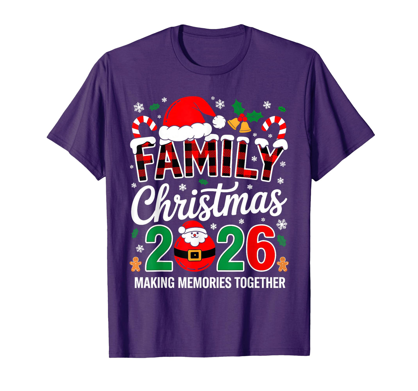 Family Christmas 2026 Matching Squad Santa Elf Funny Xmas T-Shirt