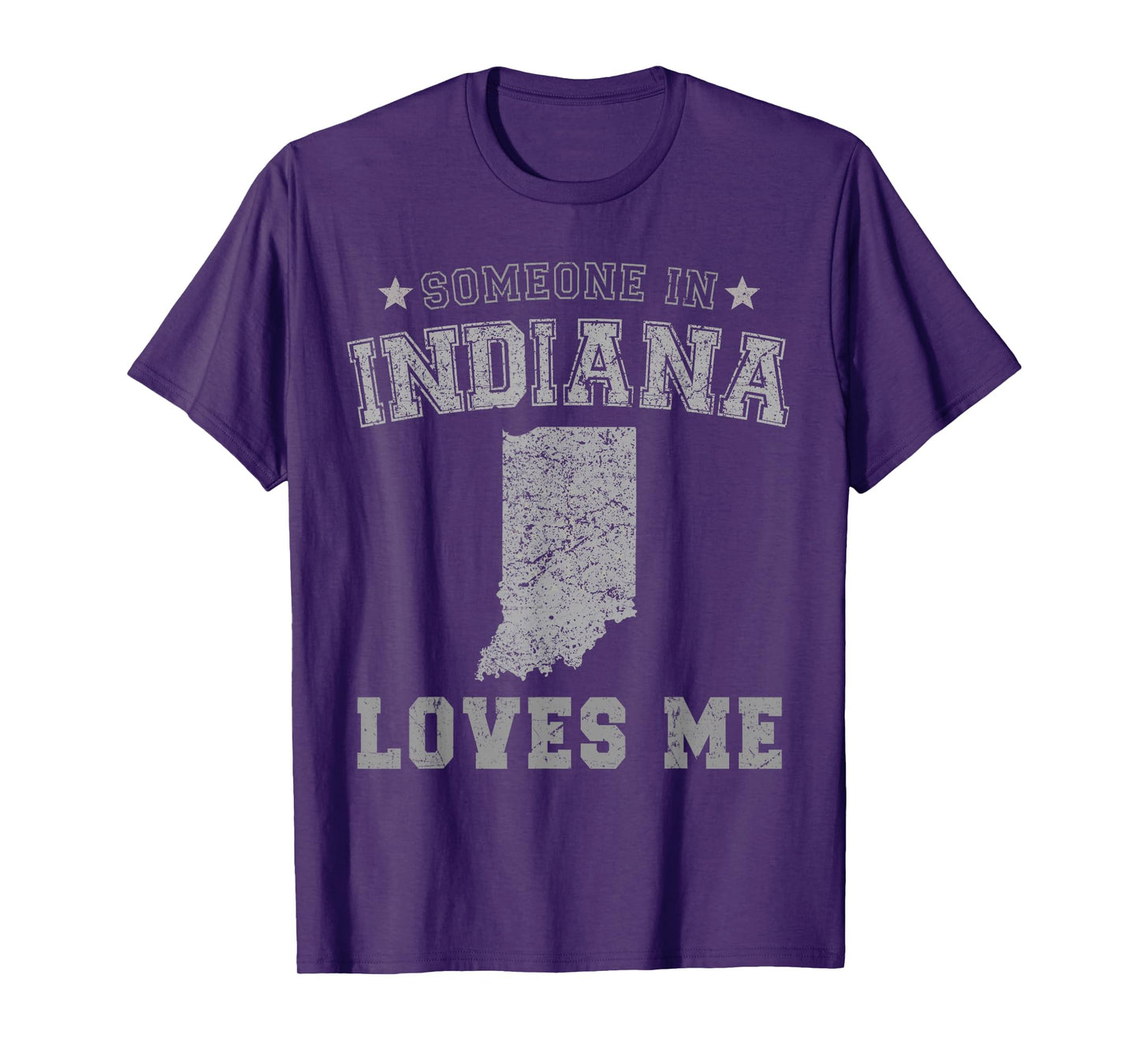 Someone In Indiana Loves Me Heart Vintage State T-Shirt