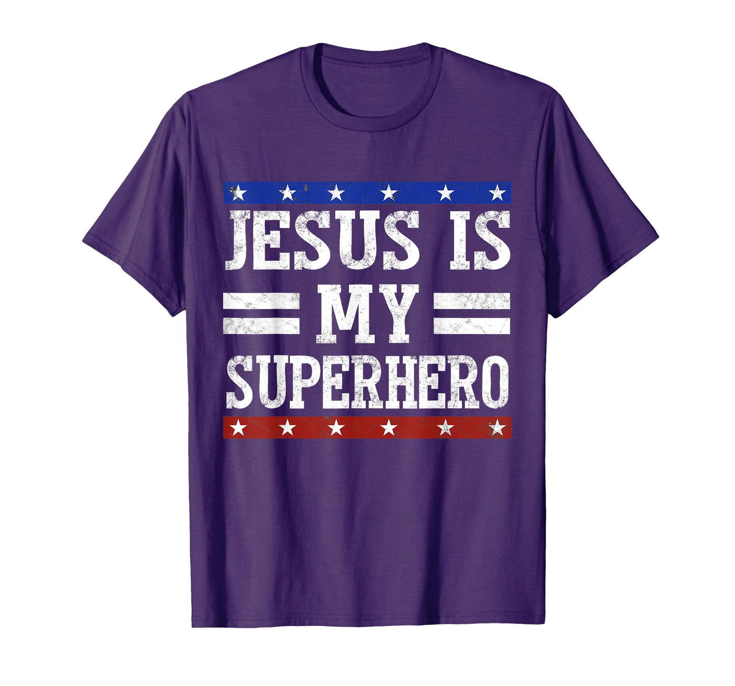 Vintage Jesus is My Superhero Fun Christian Religious T-Shirt