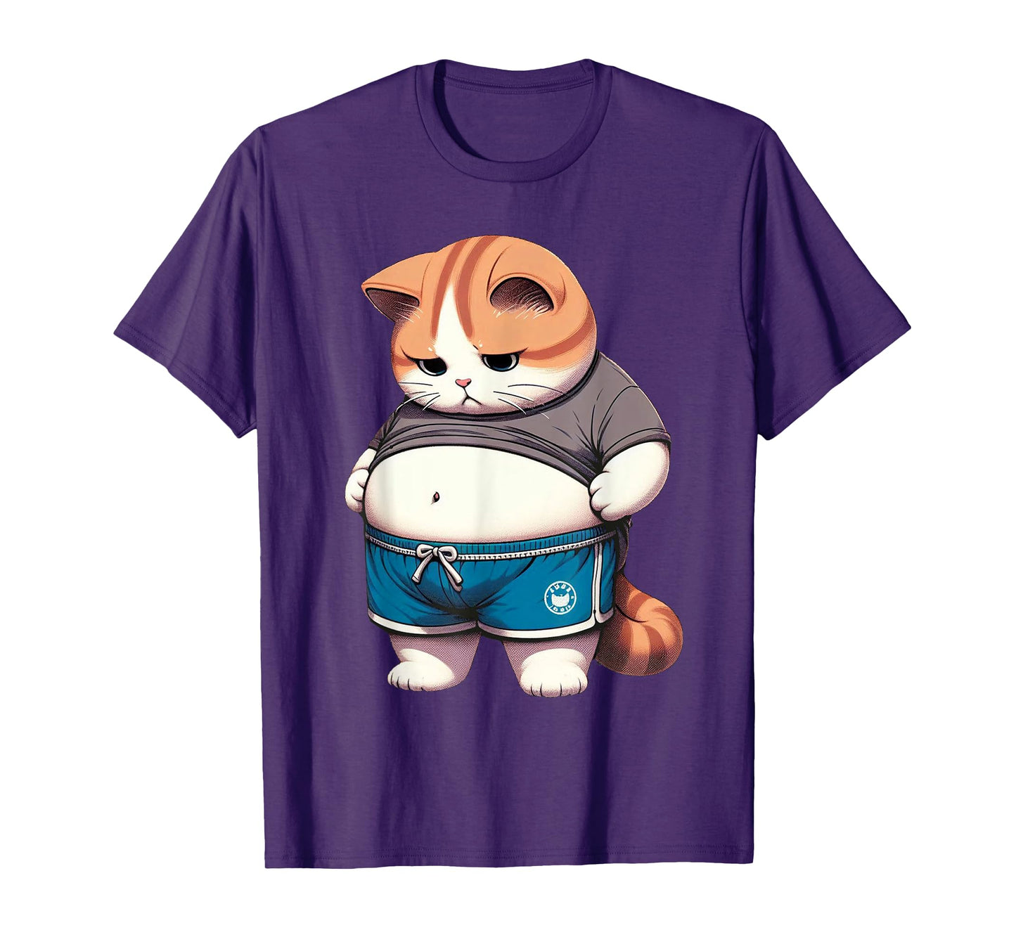 Funny Fat Cat Cute Chubby Kitten T-Shirt