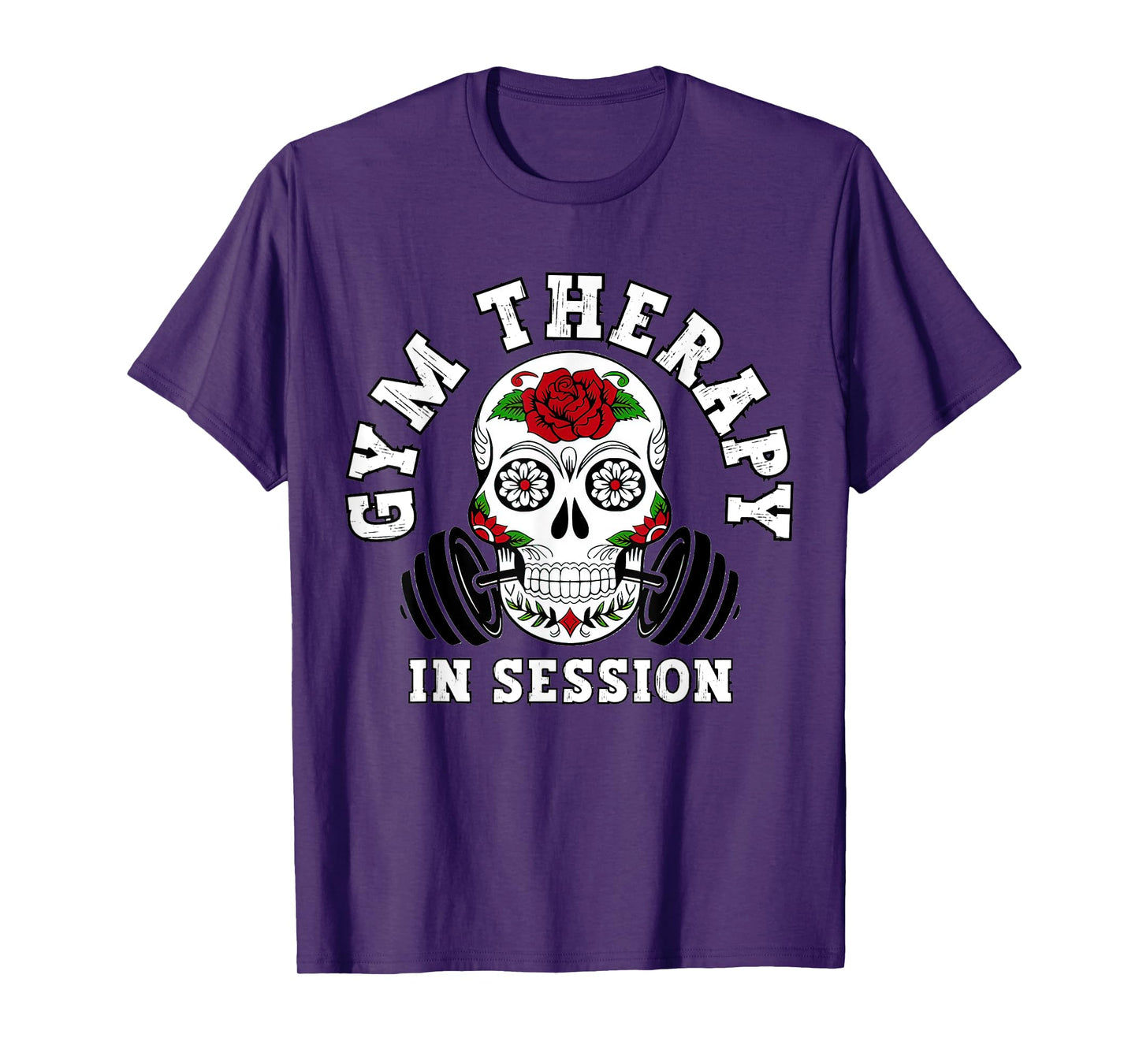 Gym Therapy In Session Happy Halloween Skull Sugar Clothing T-Shirt