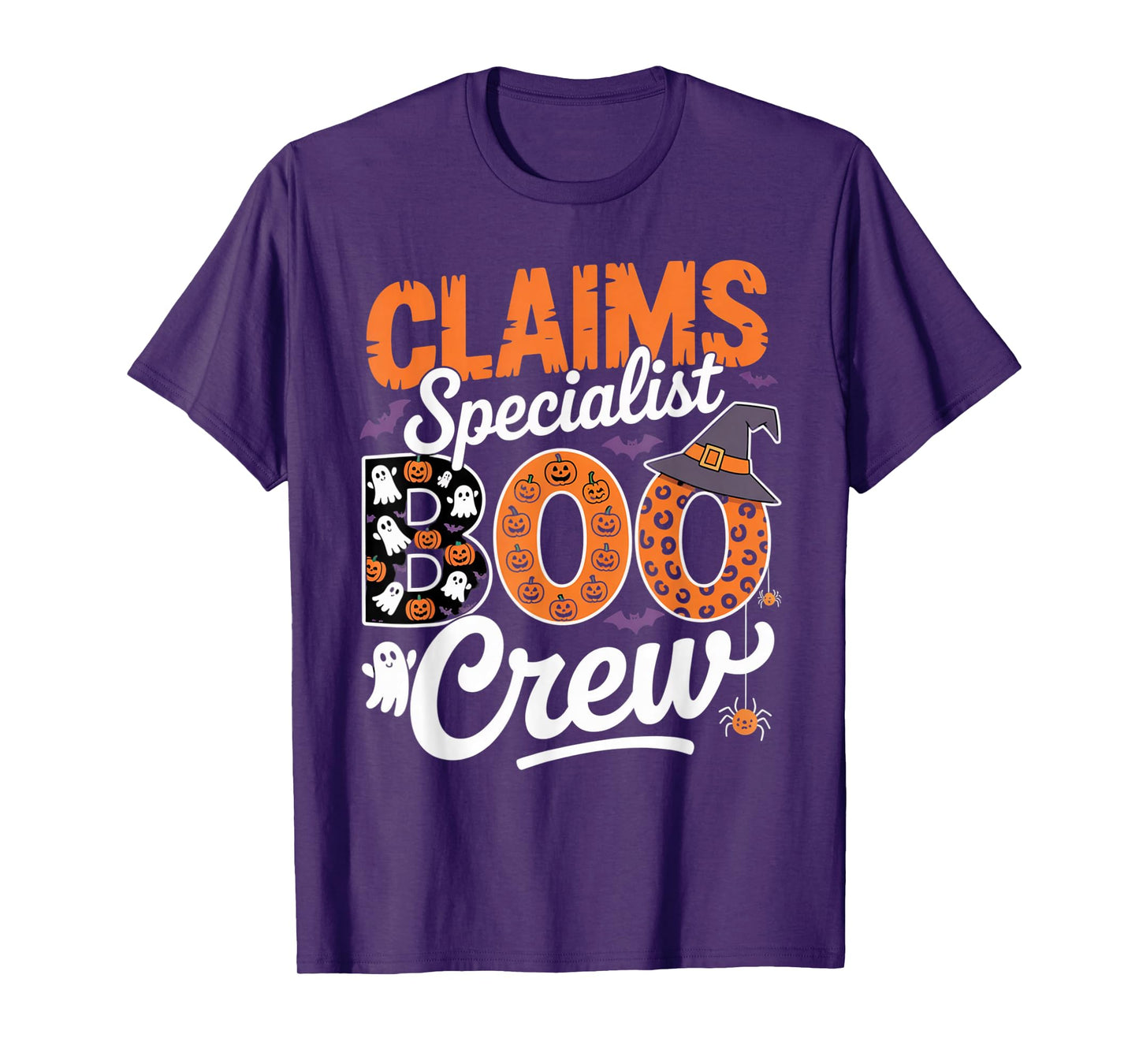 Claims Specialist Boo Crew Halloween Matching Spooky Outfit T-Shirt