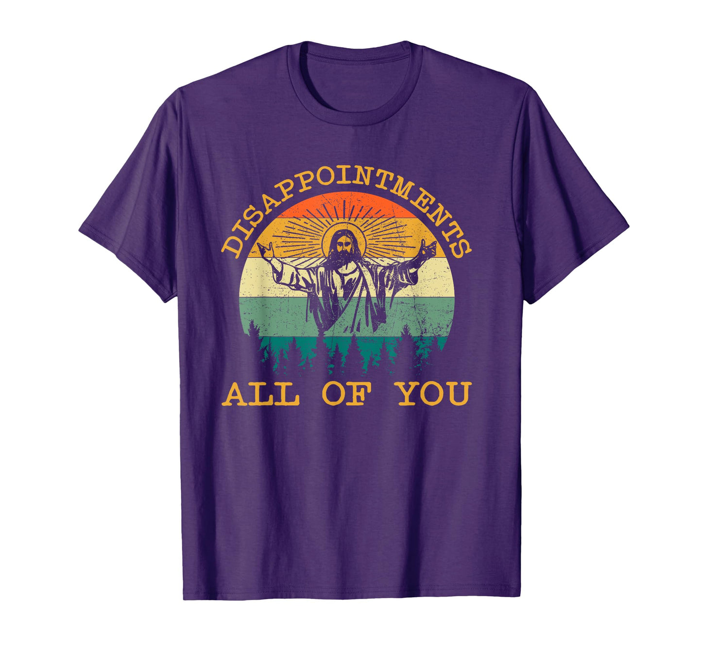 Vintage 1977 Tee Disappointments All You Jesus Christian T-Shirt - Unisex-Adults, Black, Small, Short Sleeve, T-Shirt
