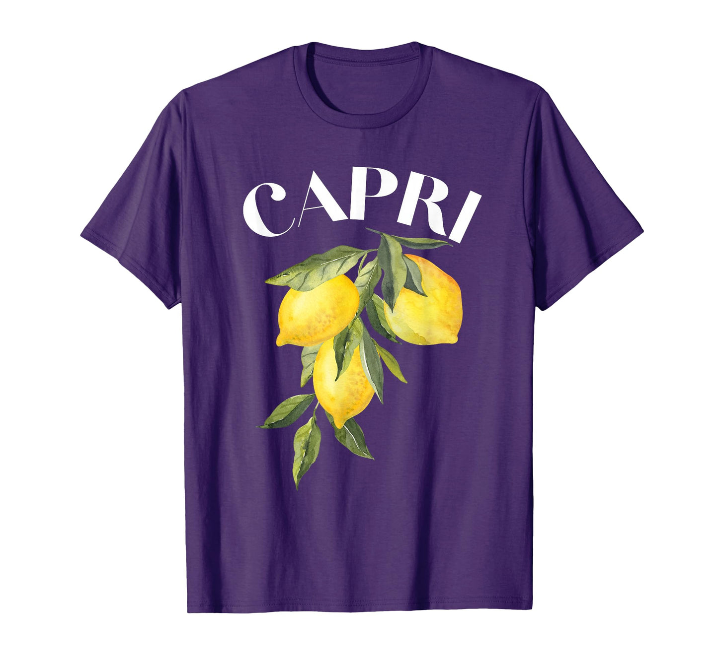 Capri Lemon Art Italian Fruit Lover Italy Island Vintage T-Shirt